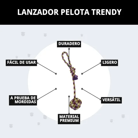 Emballage et présentation du lanceur de balle Trendy Moly chez La Tribu Animale