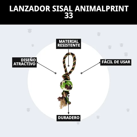 Emballage et présentation du lanceur sisal pour chiens