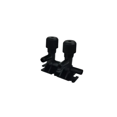 Connecteur plastique double sortie détail des sorties