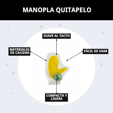 Manopla quitapelo Moly facile à laver et à entretenir