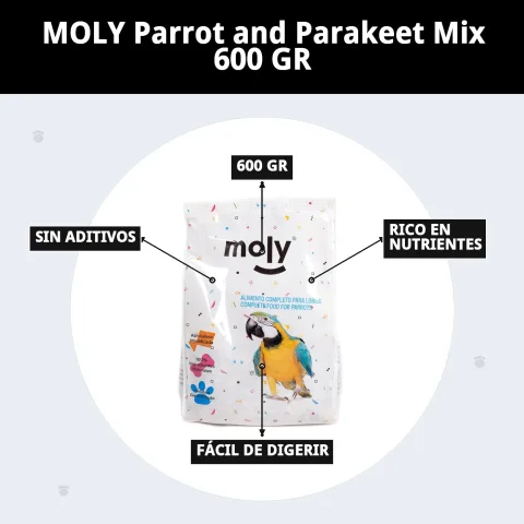 Envase mixtura Moly 600 gr con fondo blanco