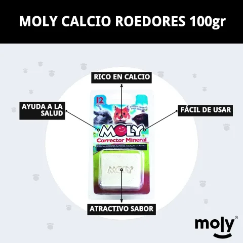 Suplemento nutricional para roedores MOLY Calcio 100g