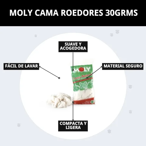 Embalaje y etiquetado de cama para roedores Moly