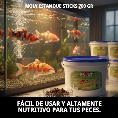 Aliment équilibré pour poissons d'étang MOLY Estanque Sticks