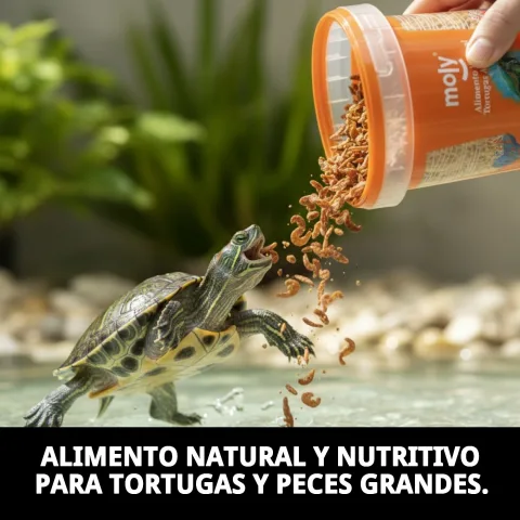 Aliment naturel pour tortues aquatiques en pot plastique