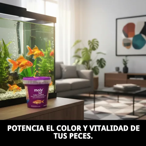 Détail de poissons goldfish aux couleurs vives
