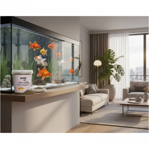 Conditionnement Moly Goldfish Color sur fond blanc