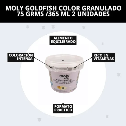 MOLY Goldfish Color Granulé avec accessoires d'aquarium