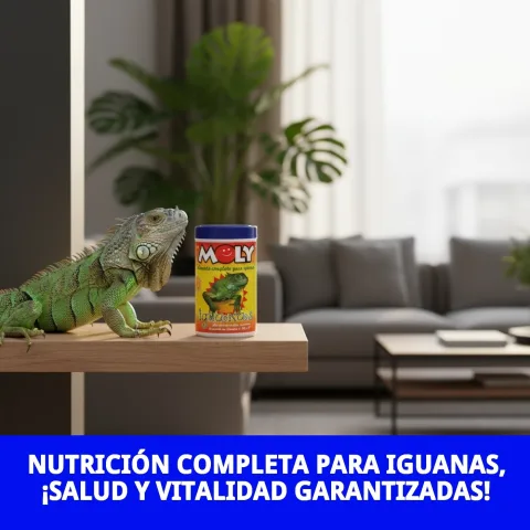 Detalle textura alimento MOLY IGUANAS para reptiles
