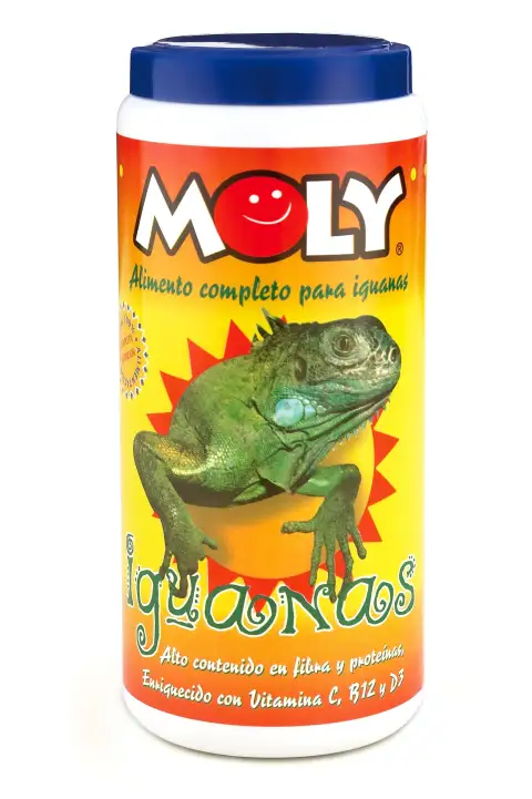 Detalle de la etiqueta del alimento MOLY IGUANAS