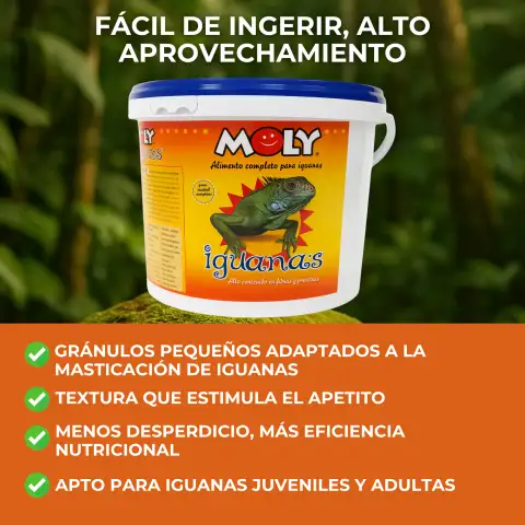 Sticks de alimento multicomplemental para iguanas verdes adultas