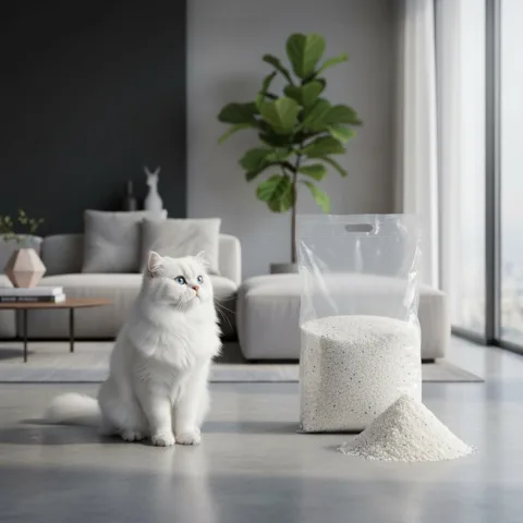 Texture antiadhésive de la litière Moly Premium pour chats