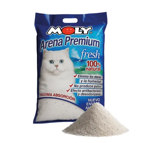 Moly Premium Silica Litiere pour Chat 4.28 L - 1.8 KG
