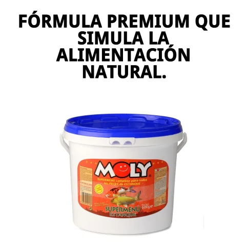 Aliment pour poissons en aquarium MOLY Super-Menu Estanque