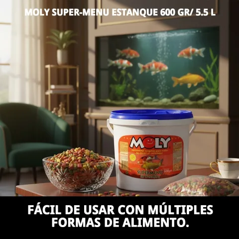 Poissons aux couleurs éclatantes grâce à MOLY Super-Menu