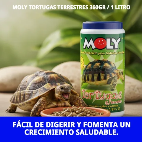 Alimento completo para tortugas terrestres MOLY en Mar Mascotas