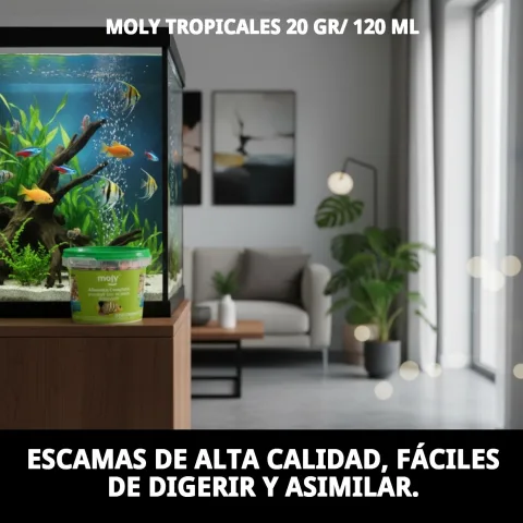 Snack sans conservateurs MOLY TROPICALES pour aquarium