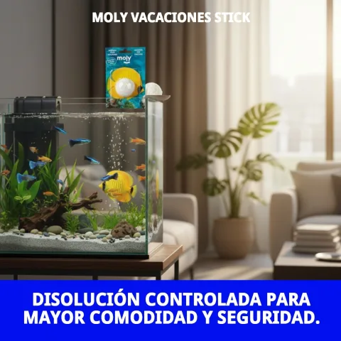 MOLY VACACIONES STICK avec étiquette visible des ingrédients naturels