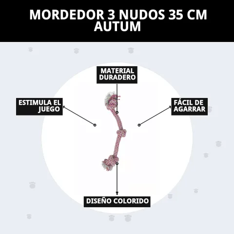 Emballage et présentation du mordeur 3 nœuds Autumn chez La Tribu Animale