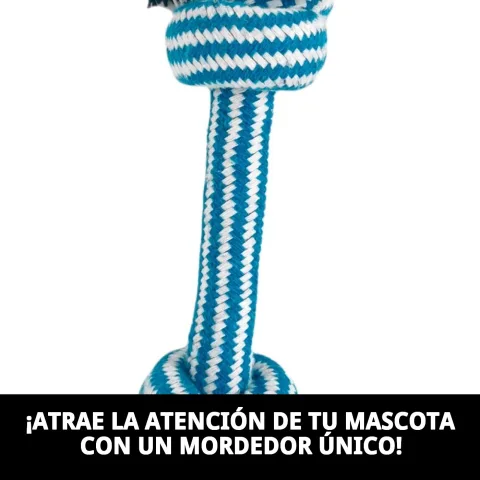 Mordedor Bonn Navy con nudos en los extremos para masticar