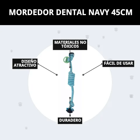 Mordedor dental Navy mostrando textura y diseño resistente
