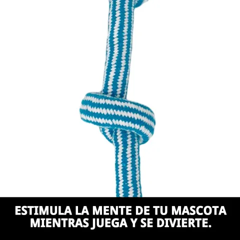 Perro jugando con mordedor Navy 35 cm en exterior