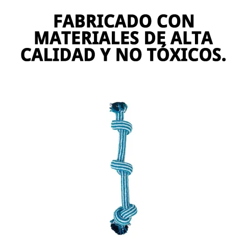 Mordedor Navy mostrando textura y resistencia del algodón