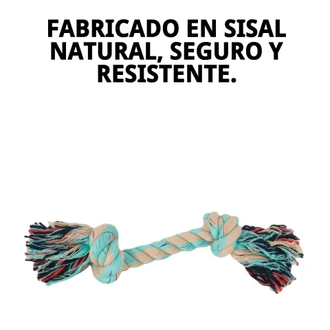 Perro jugando con mordedor de sisal Avocat de 26 cm