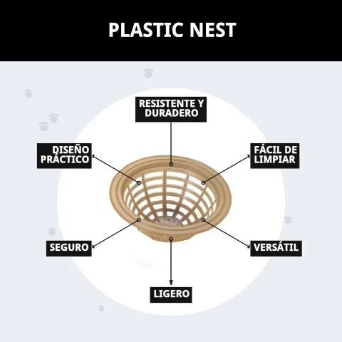 Nid plastique pour petits animaux dans un environnement domestique