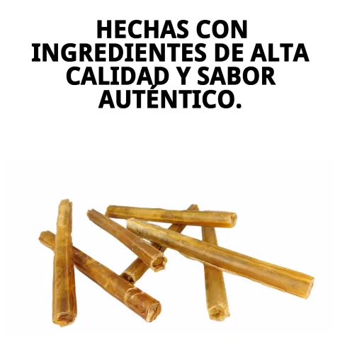 Bolsa con 10 palos de piel bovina para masticar