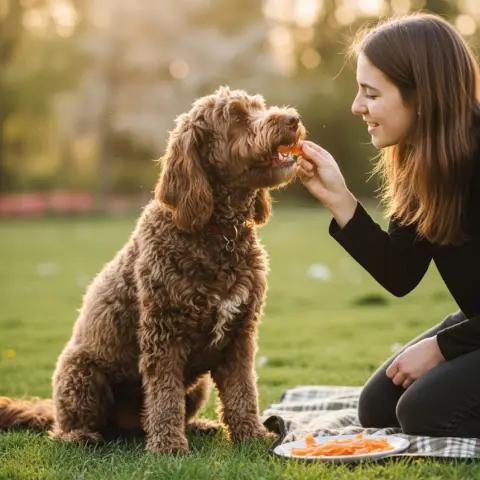 Detalle del snack natural de pechuga de pollo deshidratada para perros
