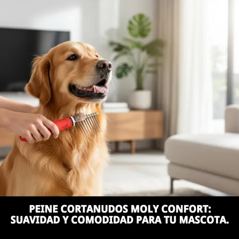 Detalle de cuchillas internas del peine para eliminar nudos sin tirones