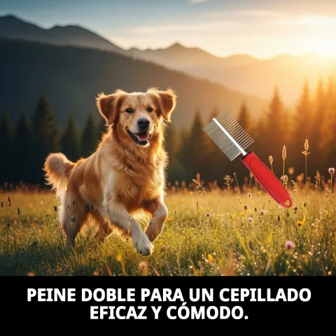 Detalle de las púas finas para alisar y limpiar pelaje
