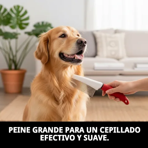 Detalle de las púas metálicas del peine Moly Confort