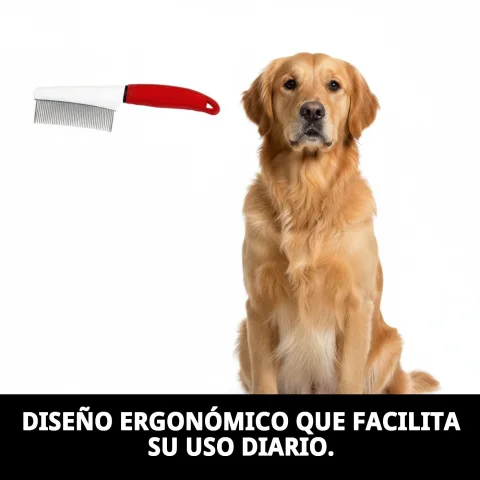 Uso del peine Moly Confort para desenredar pelaje denso