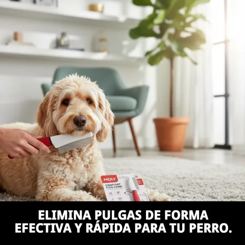 Detalle del mango ergonómico antideslizante del peine Moly Confort
