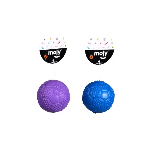 Pelota azul de caucho con sonido para perros