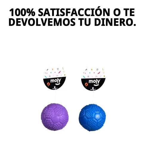 Pelota de caucho con sonido para perros en exterior