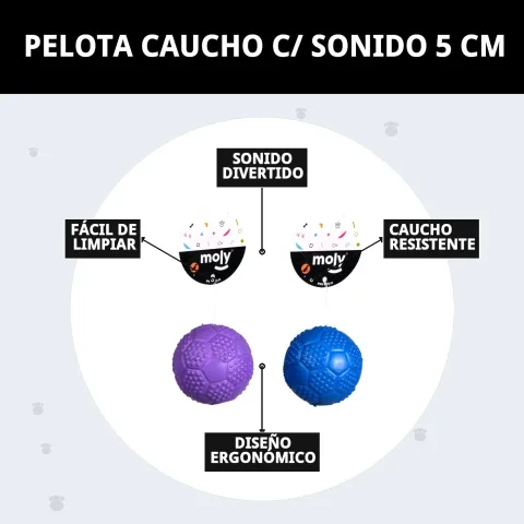Embalaje de la pelota de caucho con sonido Mar Mascotas