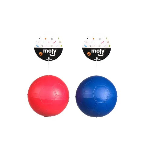 Pelota de caucho con sonido para perros tamaño 6,5 cm color rojo