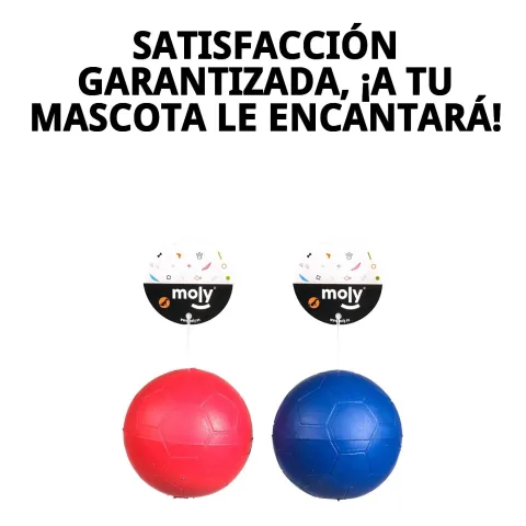 Pelota de caucho con sonido en mano de dueño antes de lanzar