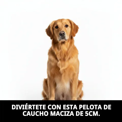 Detalle del mecanismo sonoro en pelota de caucho para perros