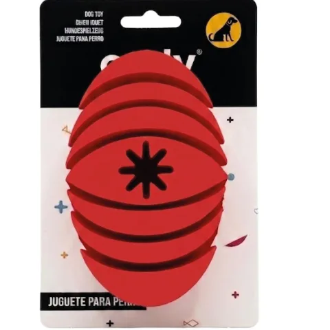 Détail de la surface texturée de la balle rugby en caoutchouc