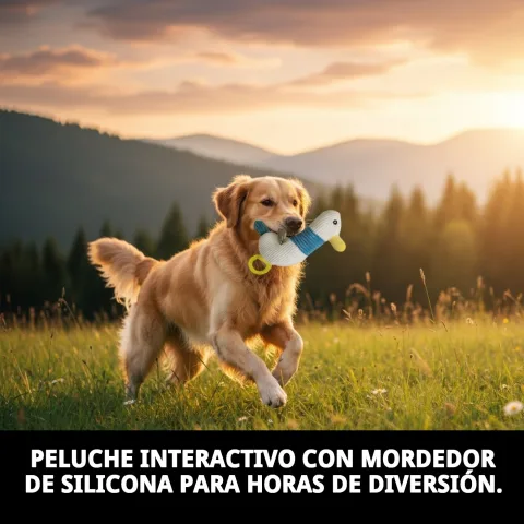 Détail du mordeur en silicone intégré dans peluche Duck pour chiens