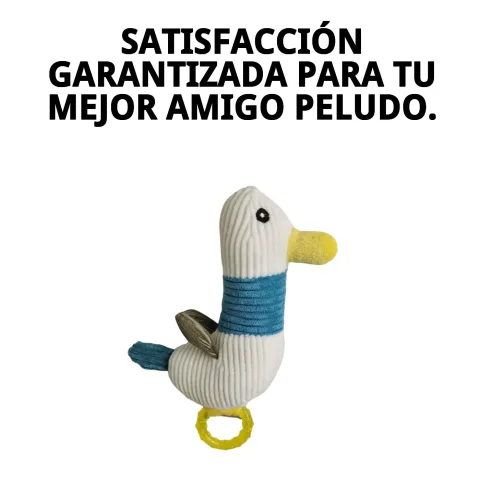 Peluche Duck pour chiens en situation de jeu en extérieur
