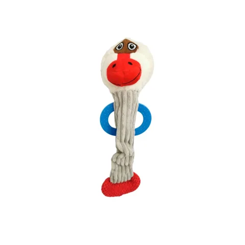 Vue latérale du peluche singe pour chiens moyens et grands
