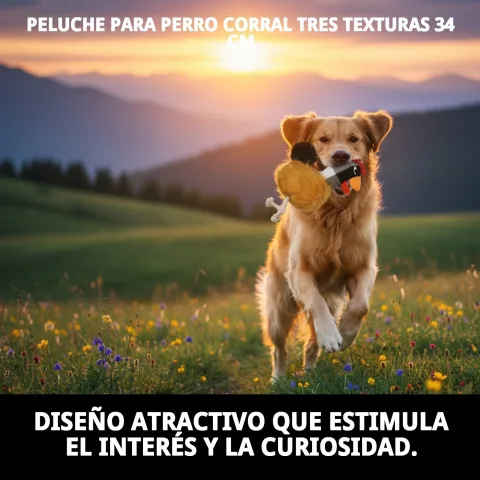 Chien jouant avec peluche Corral de Moly