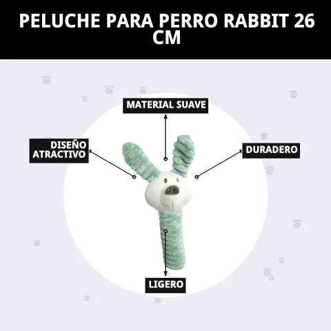 Vue latérale du peluche Rabbit pour chiens
