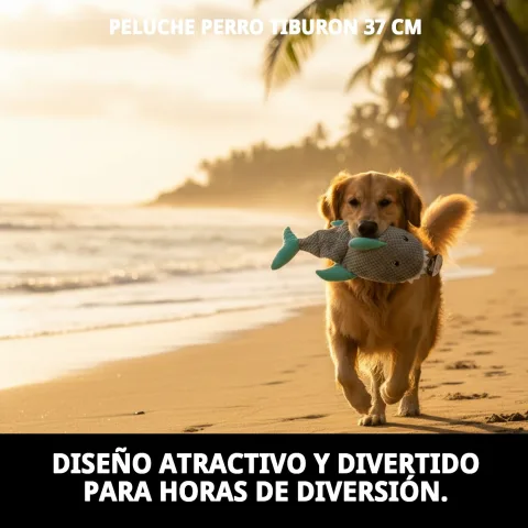 Jouet interactif peluche requin pour chiens La Tribu Animale