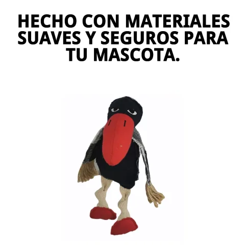 Vue latérale du peluche Toucan Crazy pour chiens chez La Tribu Animale